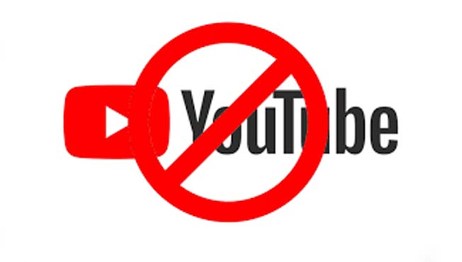 YouTube channels ban