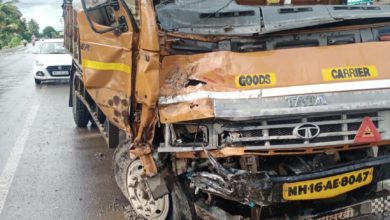 Truck and tempo accident in Narayangaon Pune