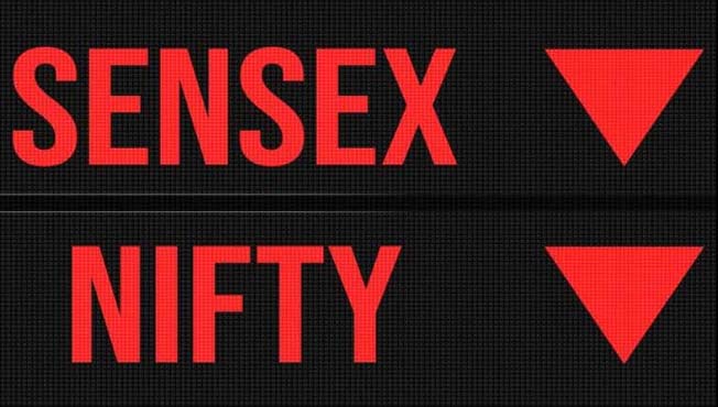 Stock Market Closing Sensex, Nifty down