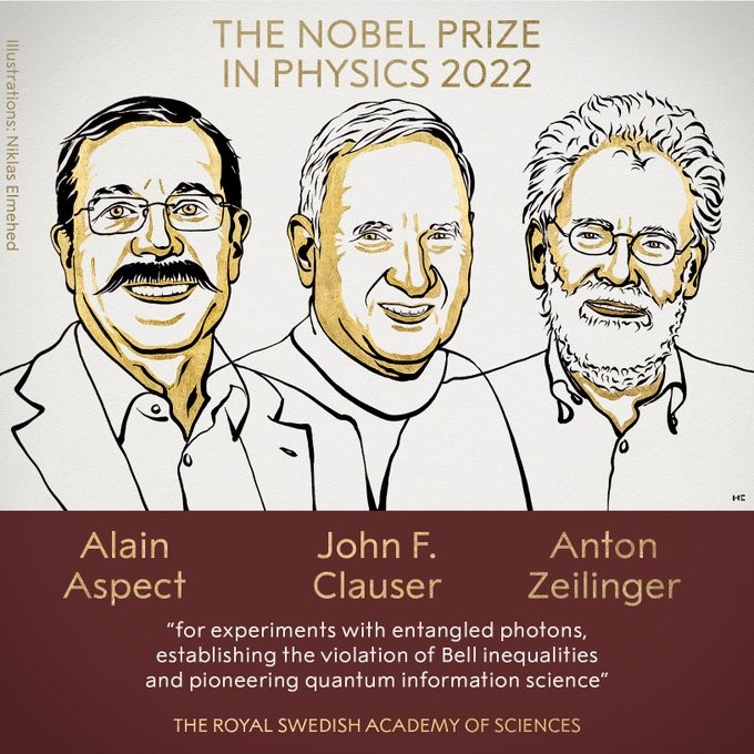 #NobelPrize : अॅलेन अॅस्पेक्ट, जॉन एफ क्लॉजर आणि अँटोन झेलिंगर यांना भौतिकशास्त्रातील नोबेल पुरस्कार जाहीर!