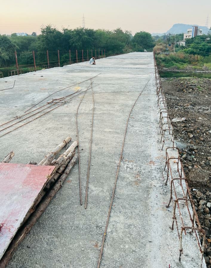 Talegaon station Ambi bridge work stopped from last two years maval pune