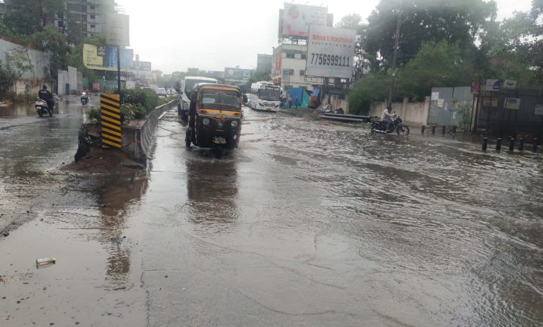 heavy rain sinhagad road in pune